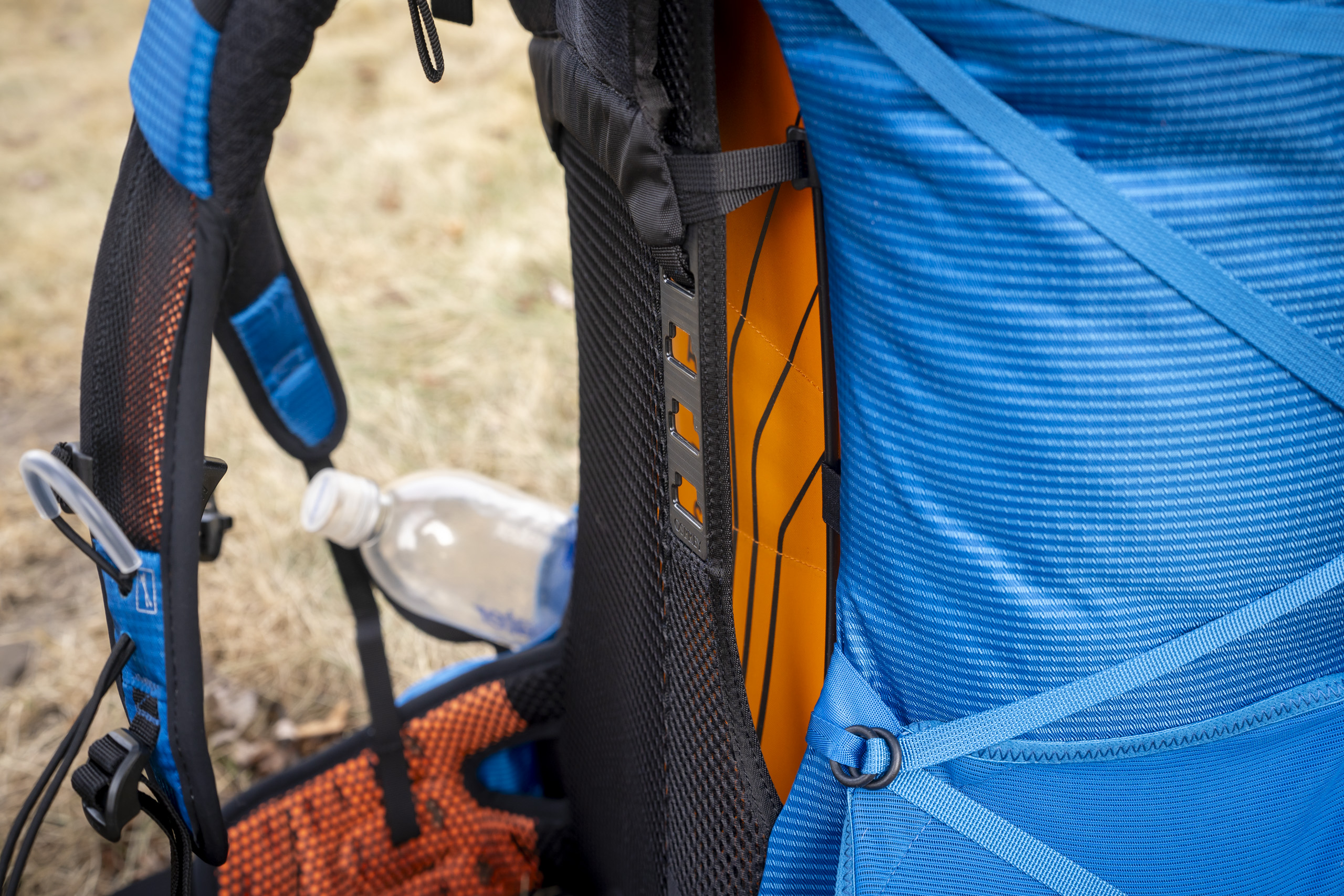 a side view of a backpack