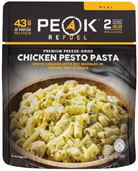peak refuel stock image of packaged chicken pesto