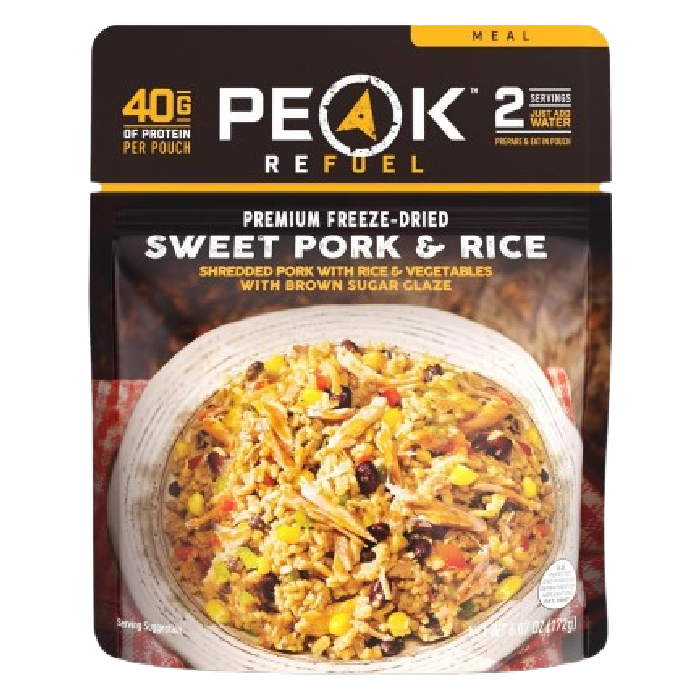 peak refuel stock image of meal pouch