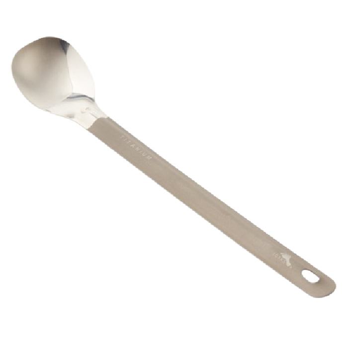 stock image of toaks titanium long spoon in polished