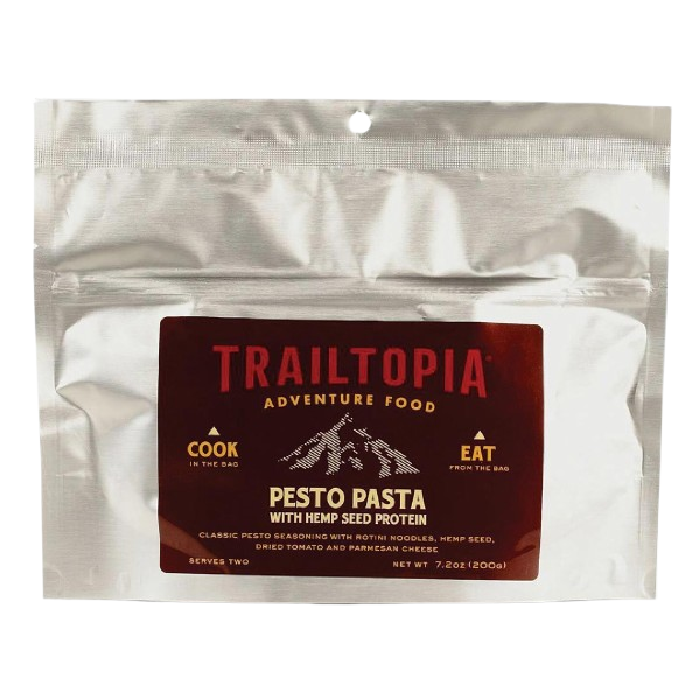 trailtopia vegetarian pesto pasta pouch